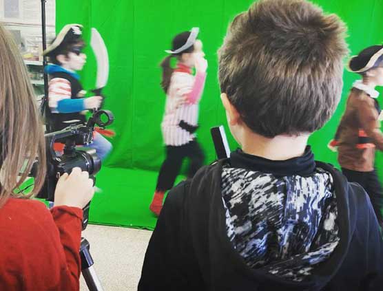 atelier cinéma enfant fond vert